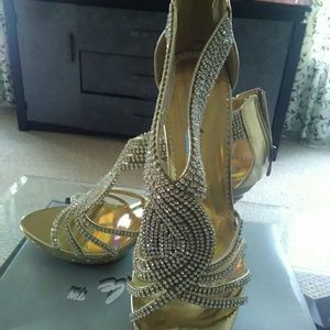 Gold Bling Heels